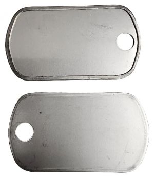 G.I. DULL DOG TAG, 1,12" x 2.00" WITH 1 .250" HOLE